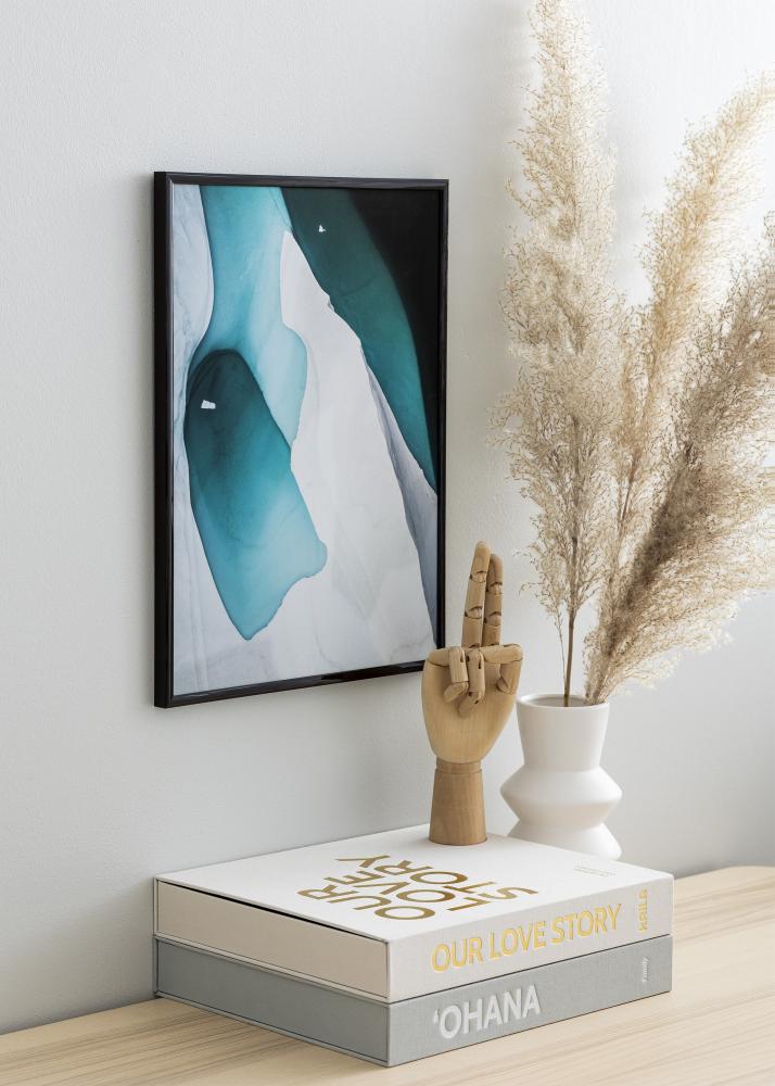 Moldura New Lifestyle Espresso Brown 30x40 cm - Passe-partout Preto 21x29,7 cm