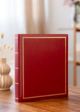 Classico Álbum Vermelho - 30x33 cm (100 Páginas brancas / 50 folhas)