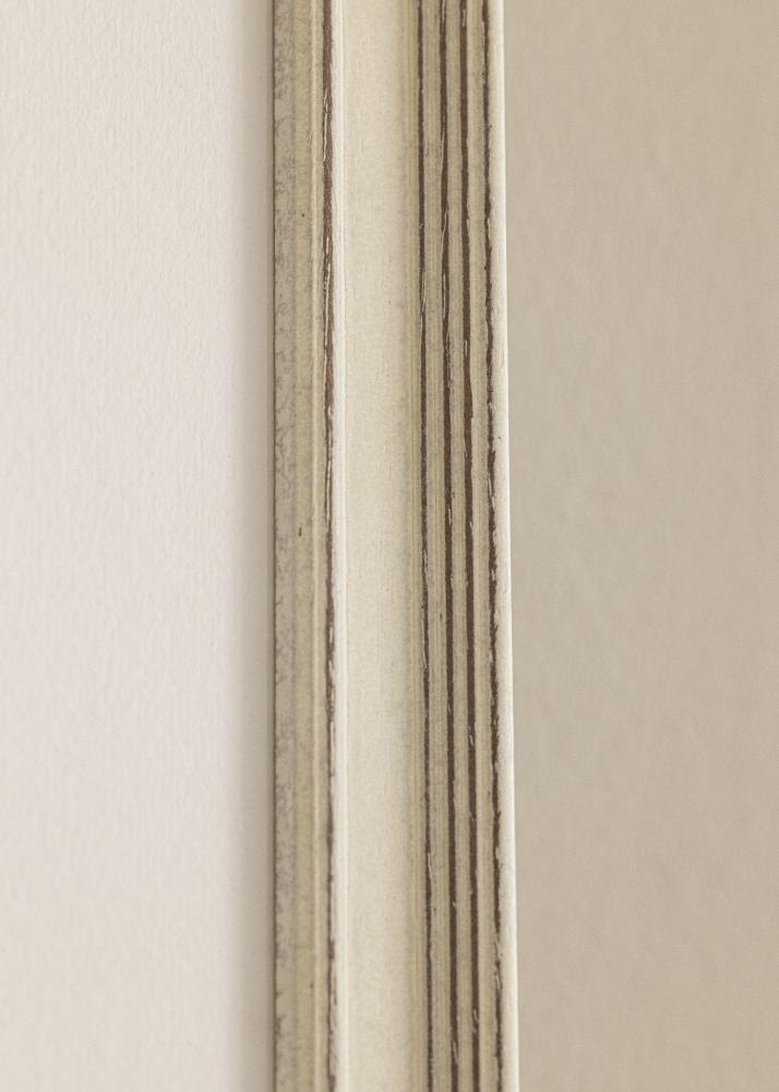 Moldura Shabby Chic Vidro acrílico Branco 21x29,7 cm (A4)