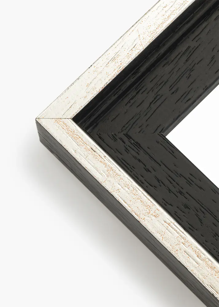 Moldura para telas Lexington Preto / Prateado 70x70 cm