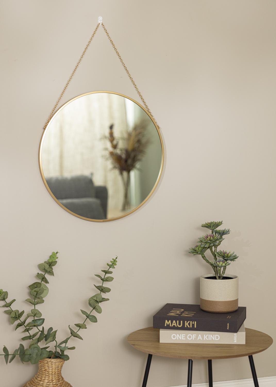Product Image for Rund Espelho Modern Deep Dourado 50 cm Ø