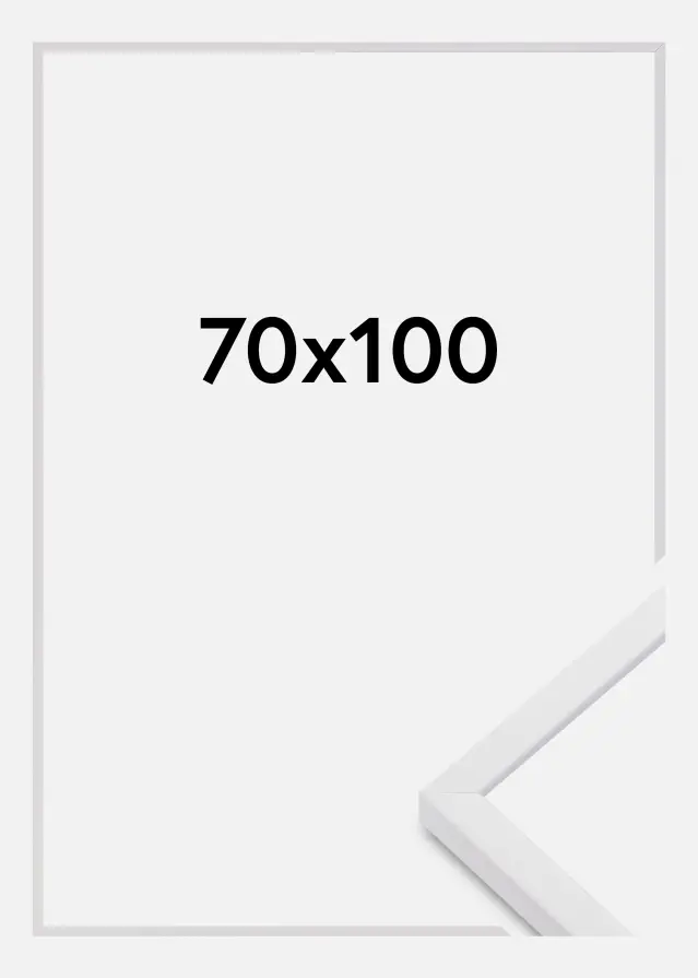 Moldura E-Line Vidro acrílico Branco 70x100 cm