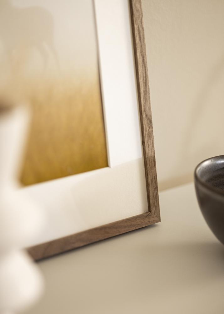 Moldura Soul Walnut Veneer Vidro acrílico 13x18 cm