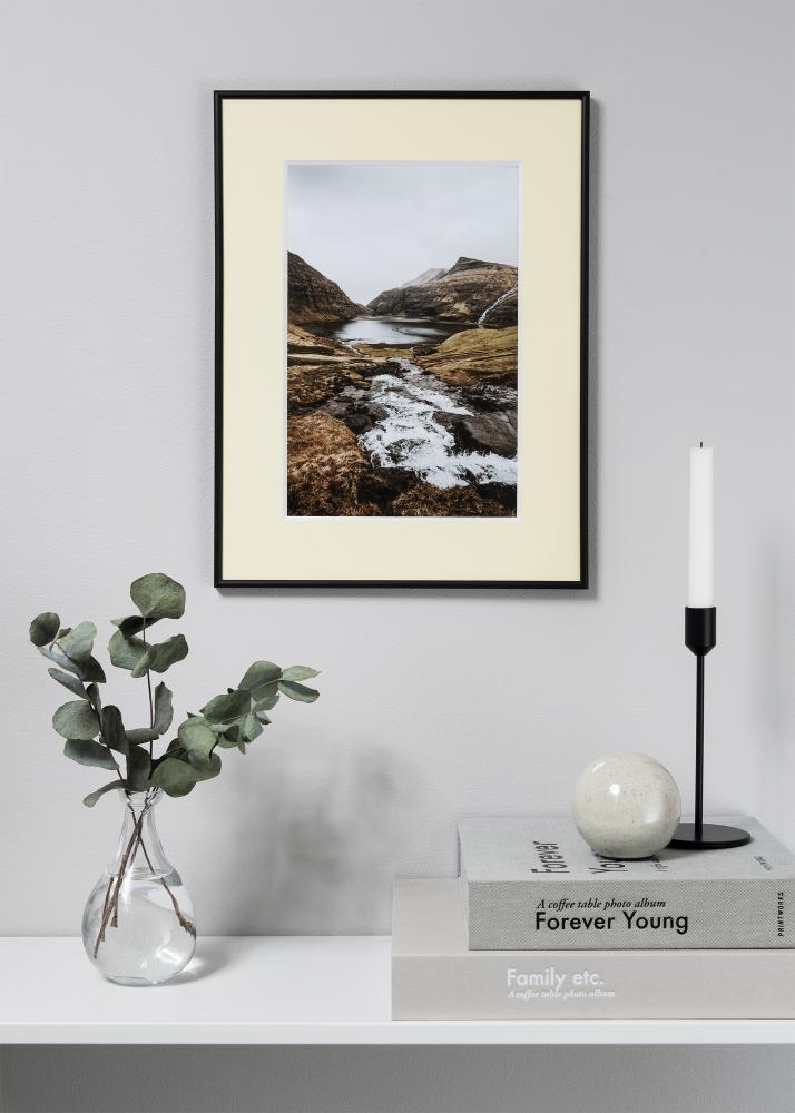 Passe-partout Creme 3 mm (Bordo interior branco) 21x30 cm (17x23)