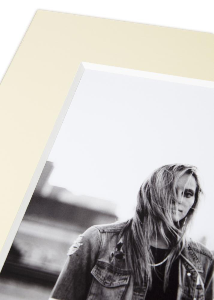 Passe-partout Creme 3 mm (Bordo interior branco) 21x30 cm (17x23)