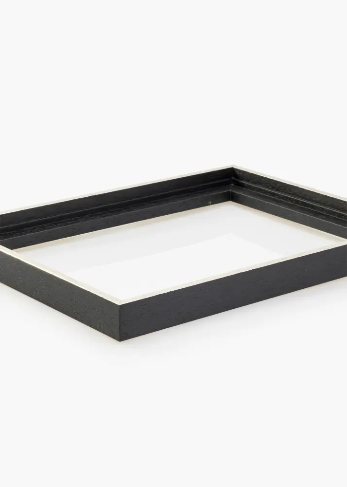 Moldura para telas Lexington Preto / Prateado 70x70 cm