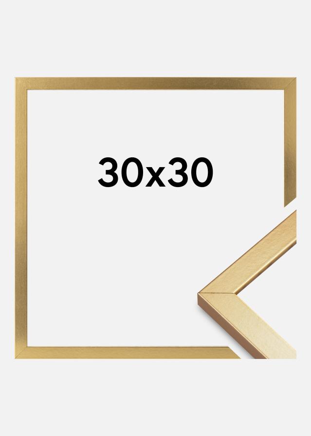 Moldura Minerva Vidro acrílico Dourado 30x30 cm