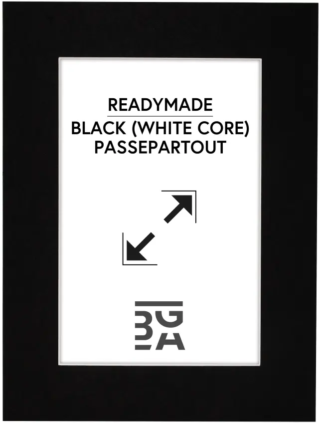 Passe-partout Canson Preto (Bordo interior branco) 15x20 cm (10x14)