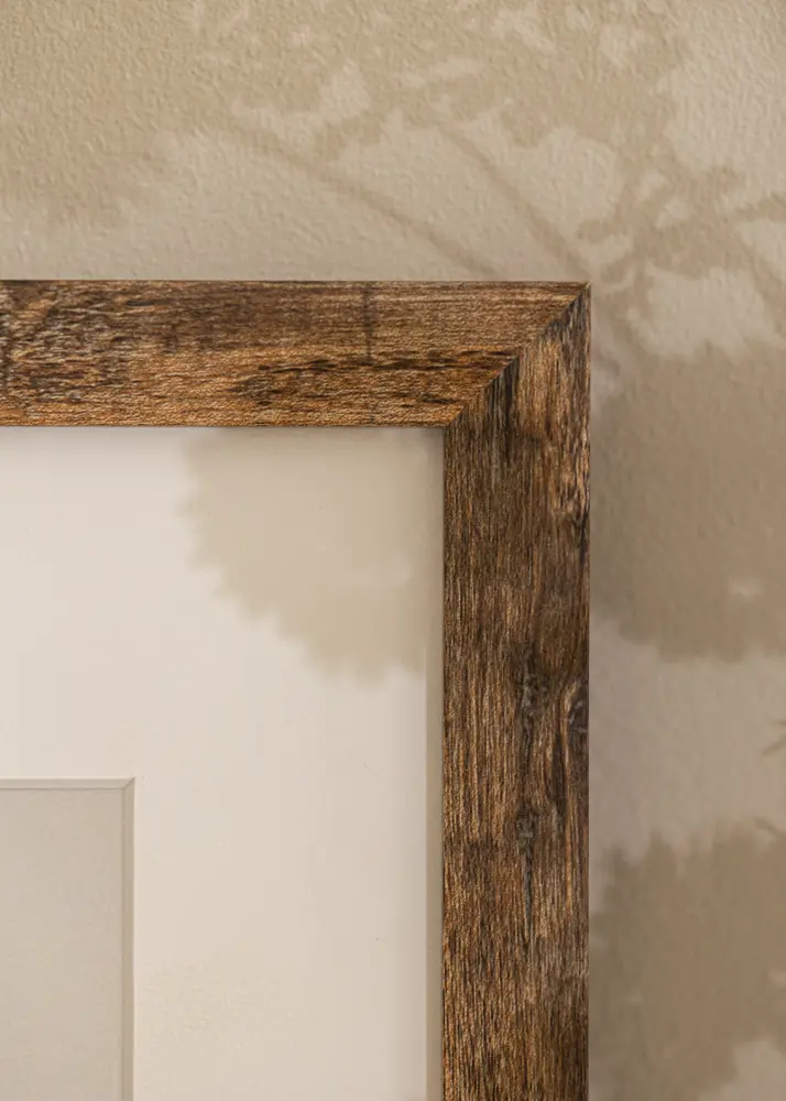 Moldura Fiorito Washed Oak 42x59,4 cm (A2) - Passe-partout Branco 25x38 cm