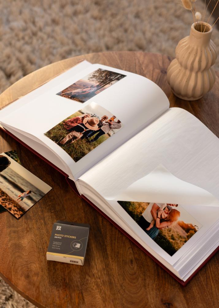 Classico Álbum Vermelho - 30x33 cm (100 Páginas brancas / 50 folhas)