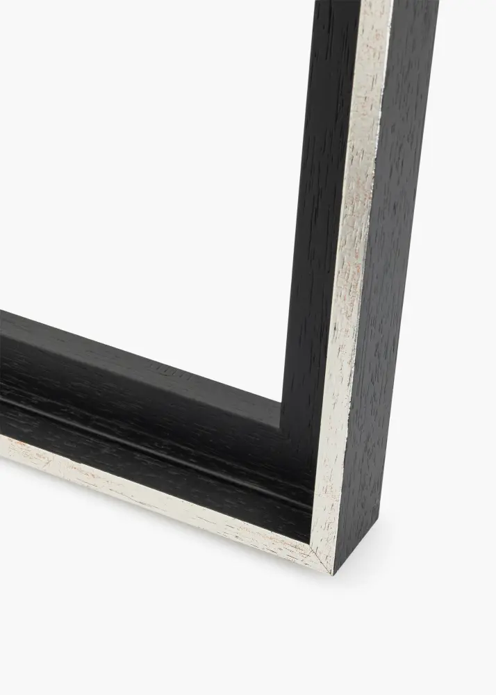 Moldura para telas Lexington Preto / Prateado 70x70 cm