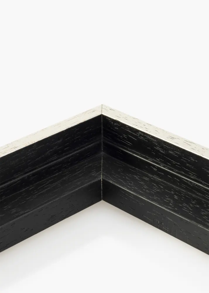 Moldura para telas Lexington Preto / Prateado 70x70 cm