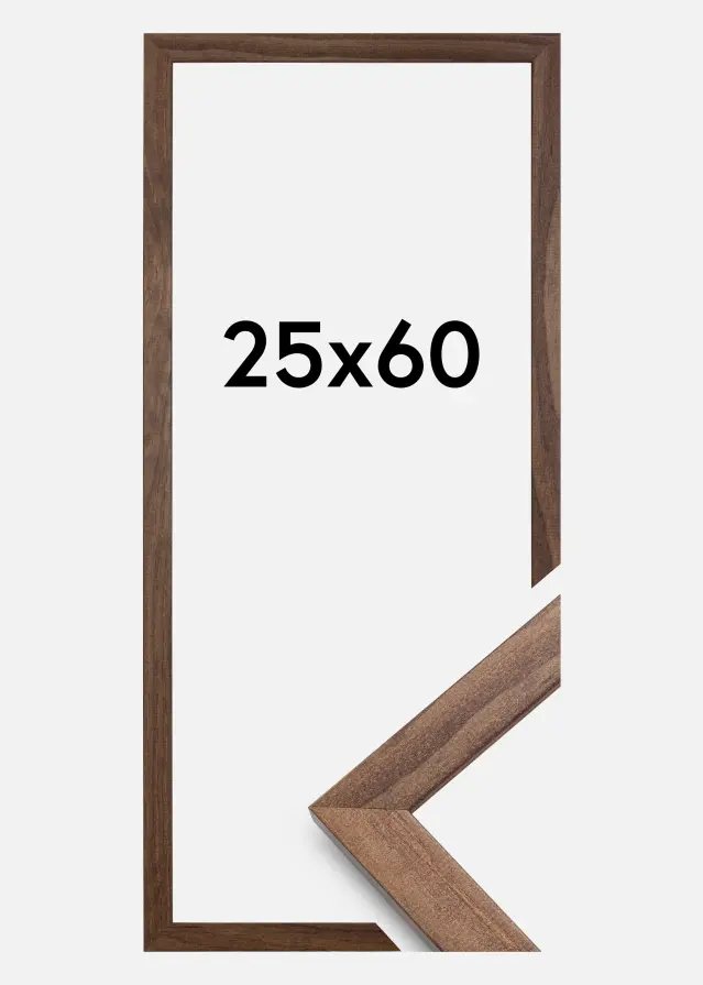 Moldura Stilren Vidro acrílico Nogueira 25x60 cm