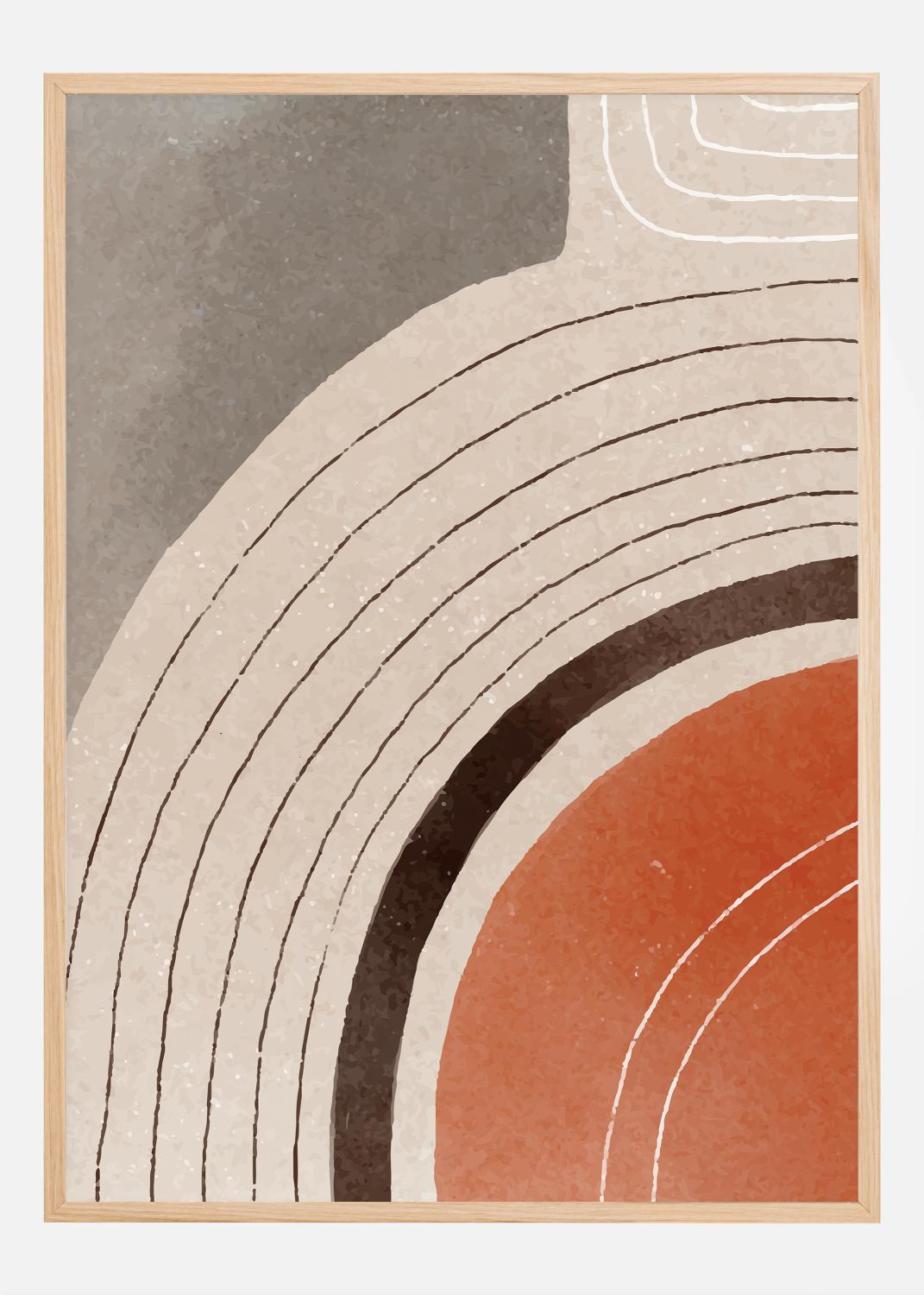 Product Image for Orange Minimal Shapes II Póster (21x29.7 cm (A4))