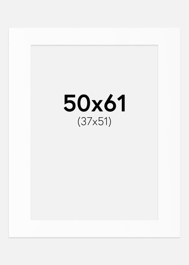 Passe-partout Branco Padrão (Bordo interior branco) 50x61 cm (37x51)