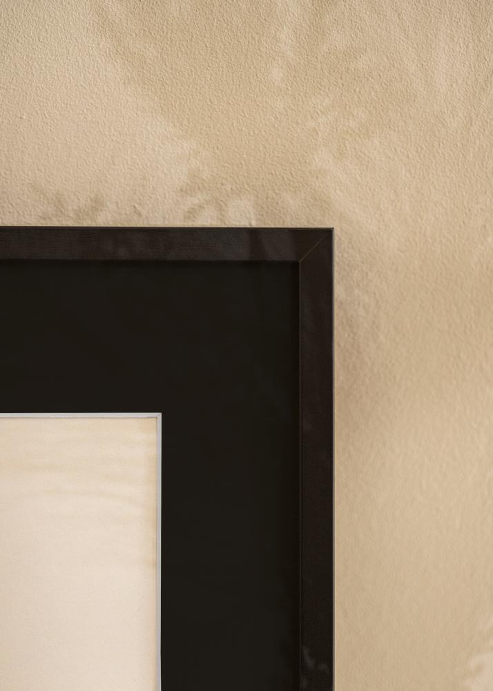 Moldura E-Line Preto 30x40 cm - Passe-partout Preto 21x29,7 cm (A4)