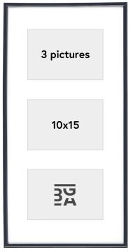 Galeria Conjunto de molduras Preto - 3 Fotografias (10x15 cm)