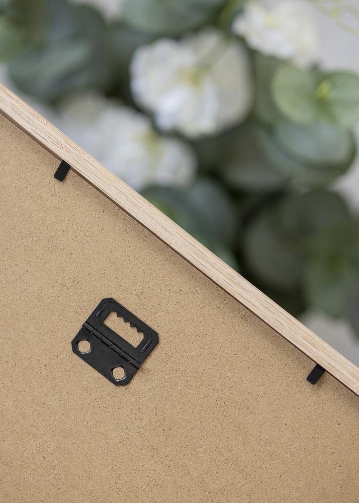 Moldura carvalho estreito acrílico 32x32 cm