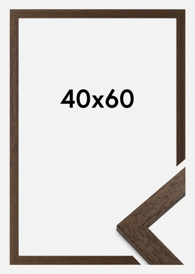 Moldura Brown Wood Vidro acrílico 40x60 cm