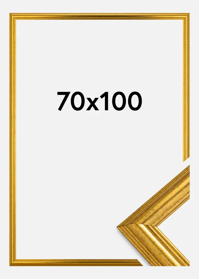 Moldura Västkusten Vidro acrílico Dourado 70x100 cm