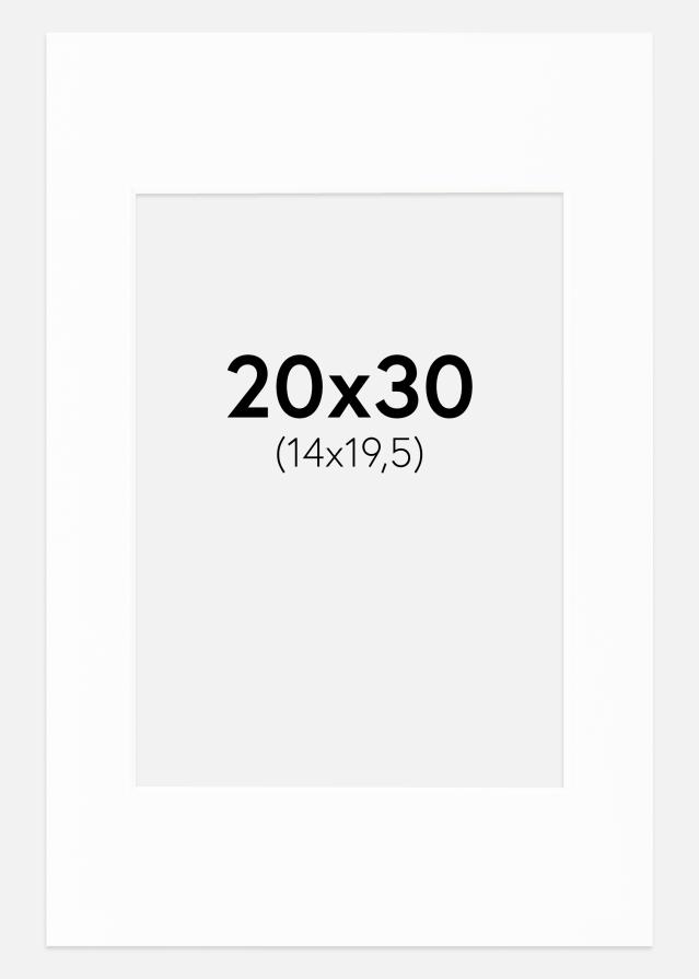 Passe-partout Canson Branco (Bordo interior branco) 20x30 cm (14x19,5)