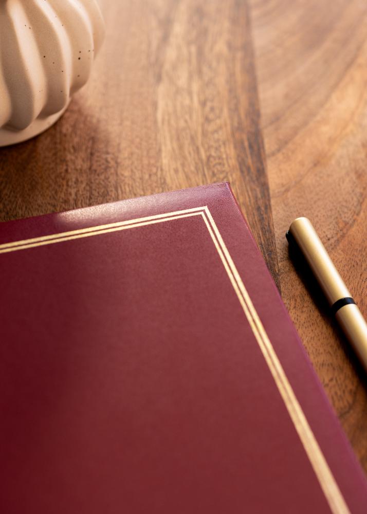 Classico Álbum Vermelho - 30x33 cm (100 Páginas brancas / 50 folhas)