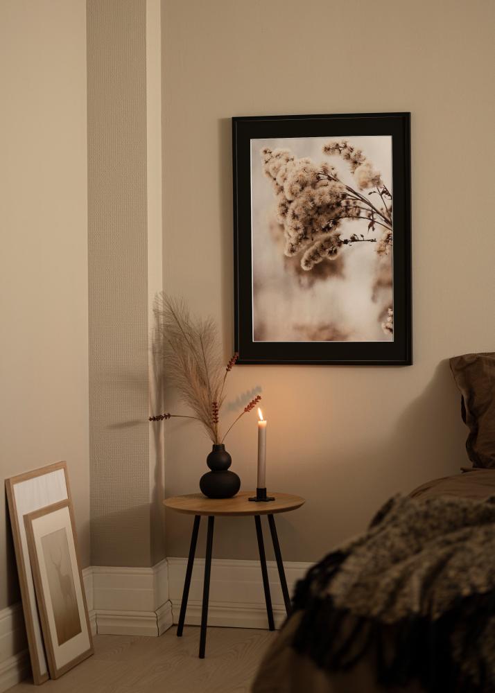 Moldura E-Line Preto 30x40 cm - Passe-partout Preto 21x29,7 cm (A4)