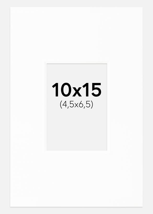 Passe-partout Canson Branco (Bordo interior branco) 10x15 cm (4,5x6,5)