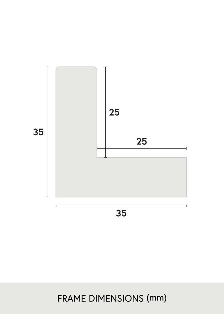 Moldura Sussex Vidro acrílico Preto/Ouro 30x30 cm