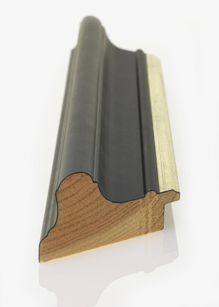 Espelho Mora Preto-Prateado - Tamanho personalizável