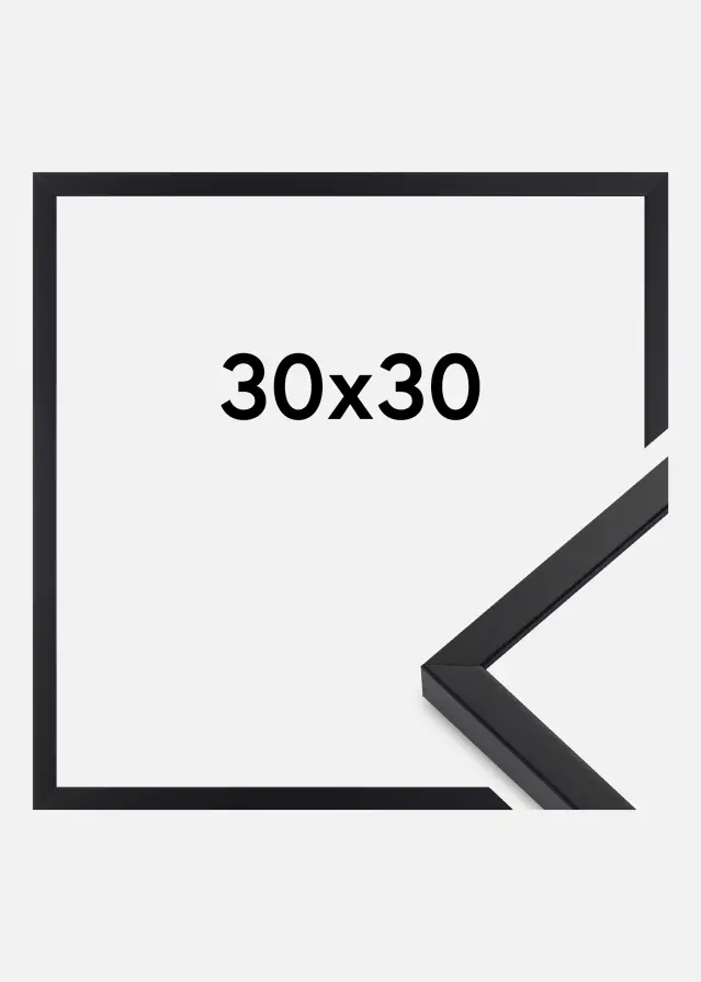 Moldura E-Line Vidro acrílico Preto 30x30 cm