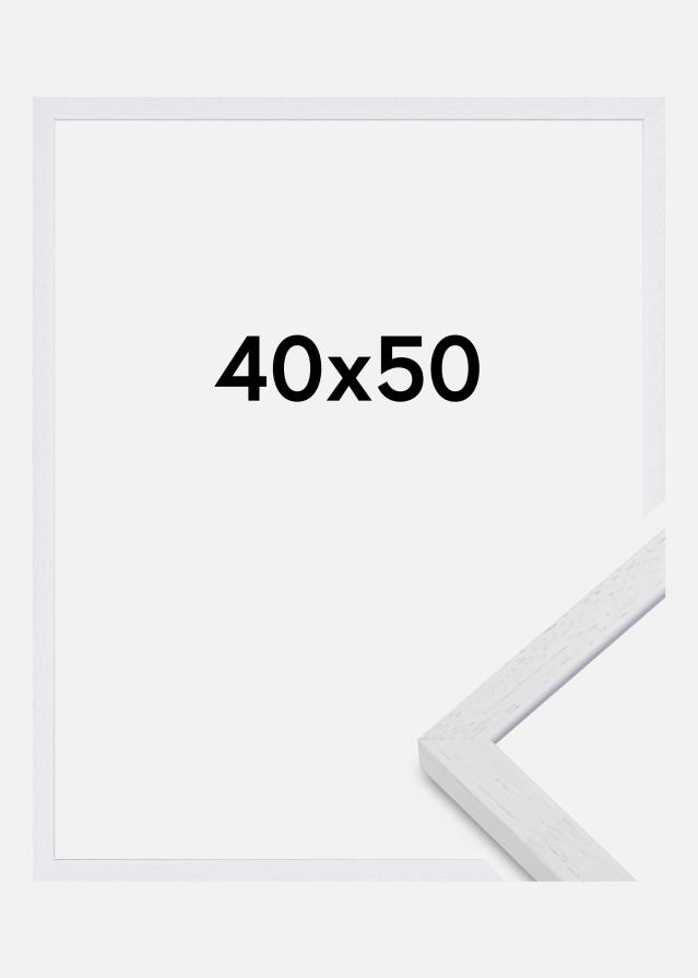 Moldura Glendale Mate Vidro antirreflexo Branco 40x50 cm