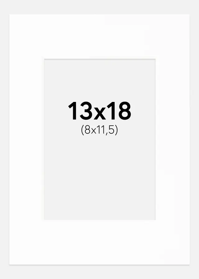 Passe-partout Canson Branco (Bordo interior branco) 13x18 cm (8x11,5)