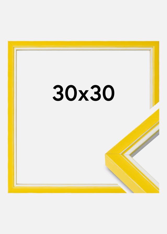 Moldura Diana Vidro acrílico Amarelo 30x30 cm