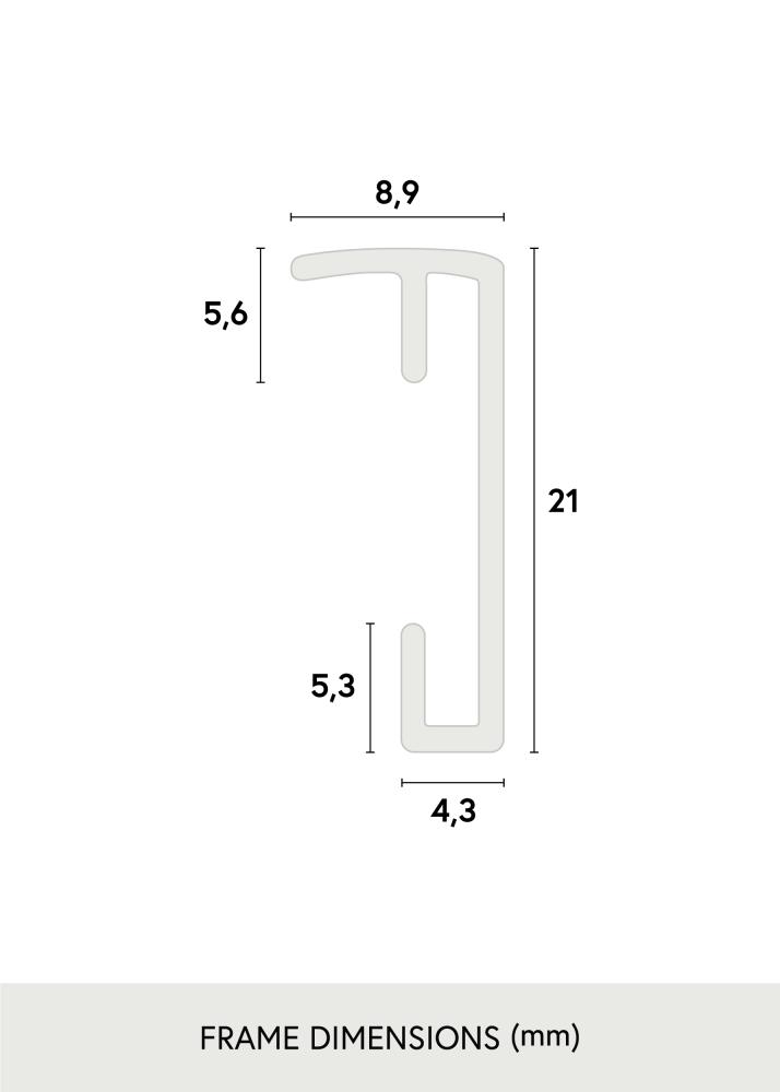 Moldura Póster Frame Aluminum Gold 60x80 cm - Passe-partout Branco 50x65 cm