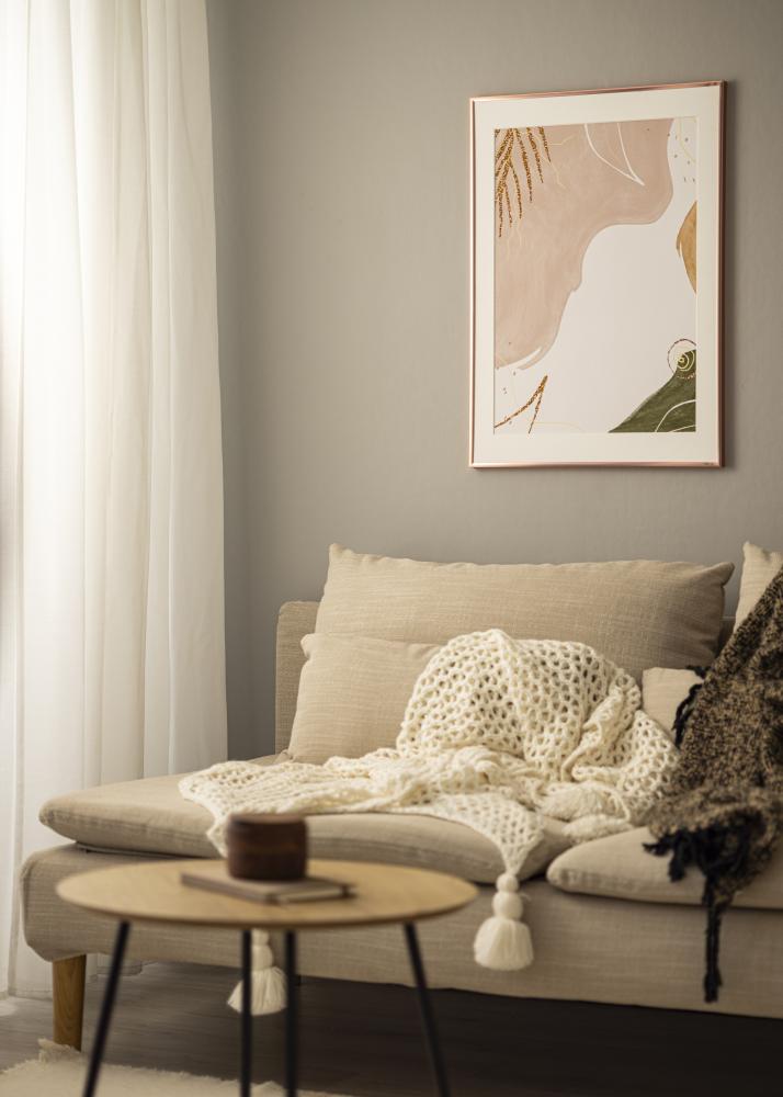 Moldura Póster Frame Aluminum Vidro acrílico Ouro rosado 70x100 cm