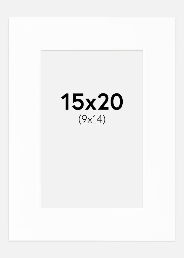 Passe-partout Canson Branco (Bordo interior branco) 15x20 cm (9x14)