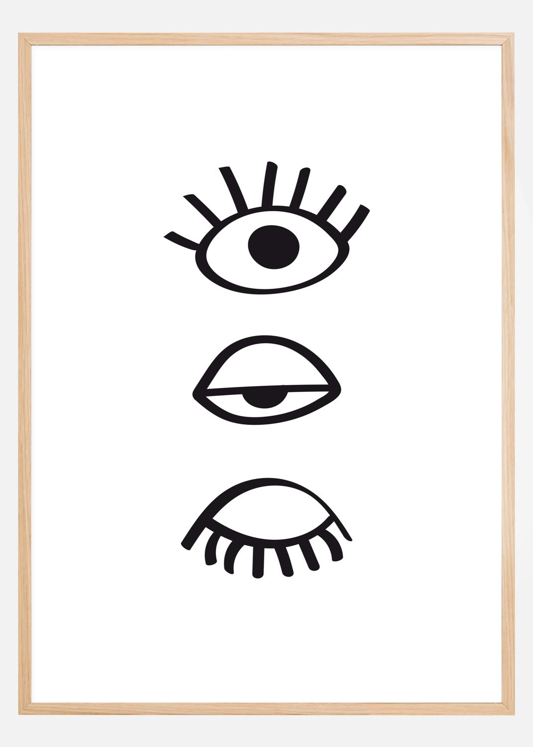 Product Image for Three Eyes Line Póster (21x29.7 cm (A4))