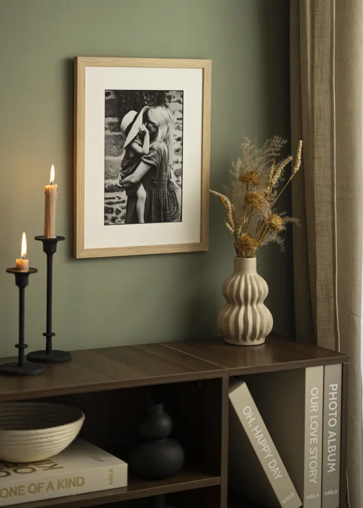 Passe-partout Branco (Bordo interior preto) 50x70 cm (39x49 cm)