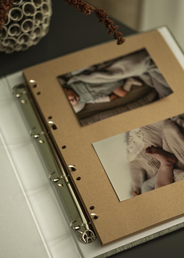 Folhas para álbuns Timesaver SA4 - 30 Folhas castanhas