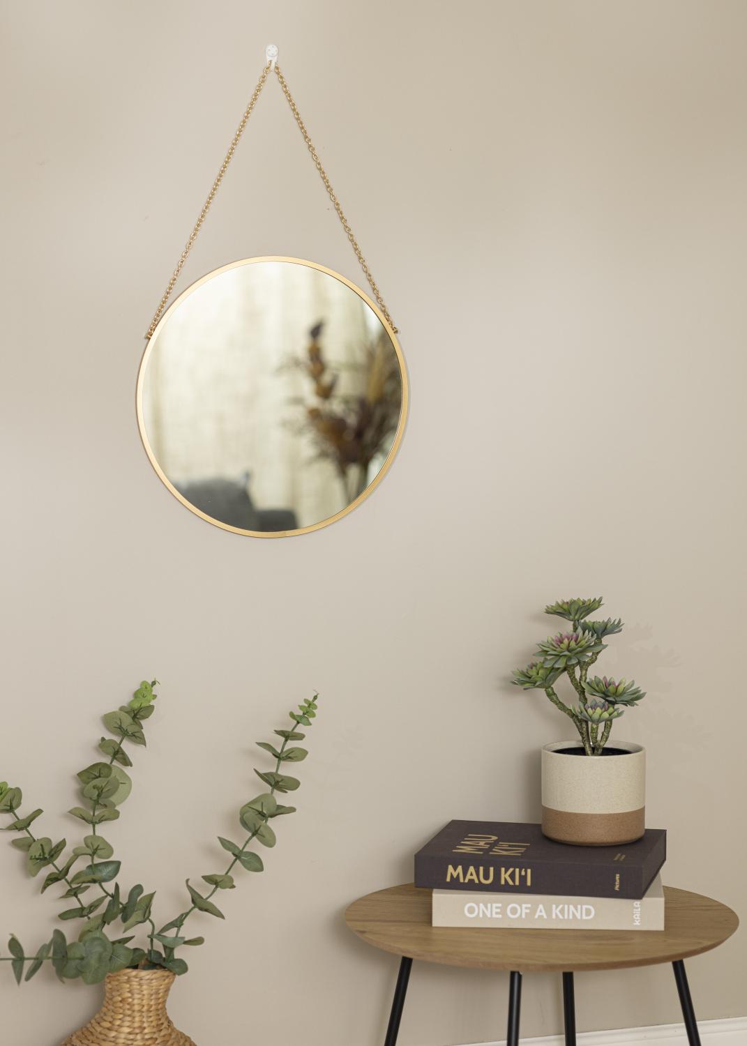 Product Image for Rund Espelho Modern Dourado 40 cm Ø