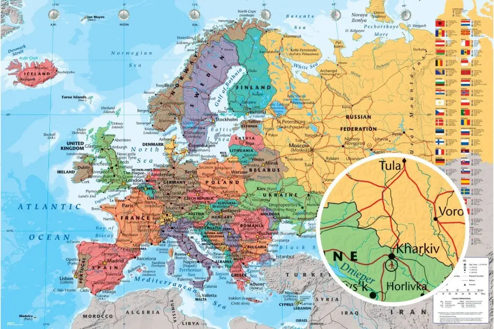 Mapa - Europe Póster