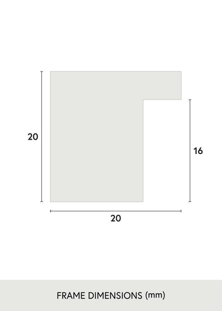 Moldura Salisbury Vidro acrílico Carvalho 30x30 cm