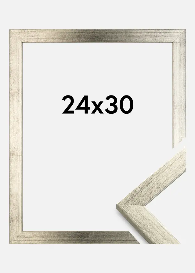 Moldura Stilren Vidro acrílico Prateado 24x30 cm