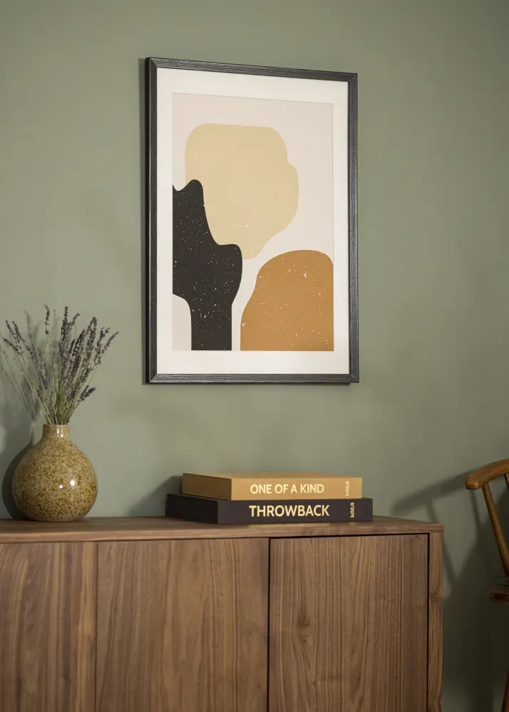 Moldura Fiorito Cinzento-escuro 50x70 cm - Passe-partout Branco 42x59,4 cm (A2)