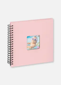 Fun Álbum de bebé Cor-de-rosa - 26x25 cm (40 Páginas pretas/20 folhas)
