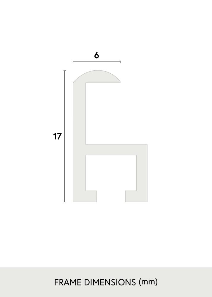 Moldura Visby Brilhante Dourado 30x40 cm - Passe-partout Branco 21x29,7 cm (A4)