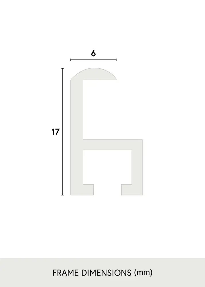 Moldura Visby Branco 70x100 cm - Passe-partout Preto 59,4x84 cm (A1)