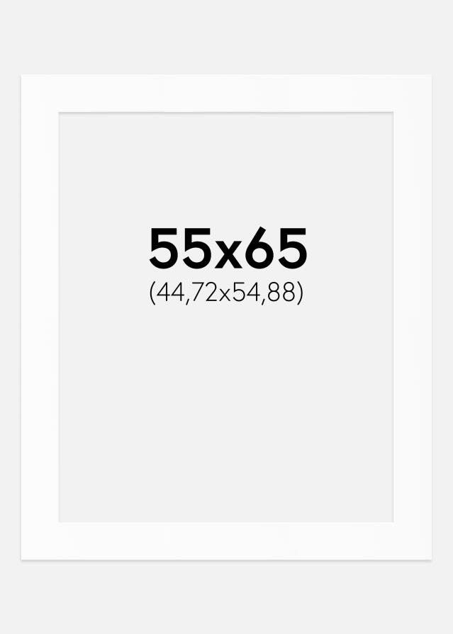 Passe-partout Branco Padrão (Bordo interior branco) 55x65 cm (44,72x54,88)