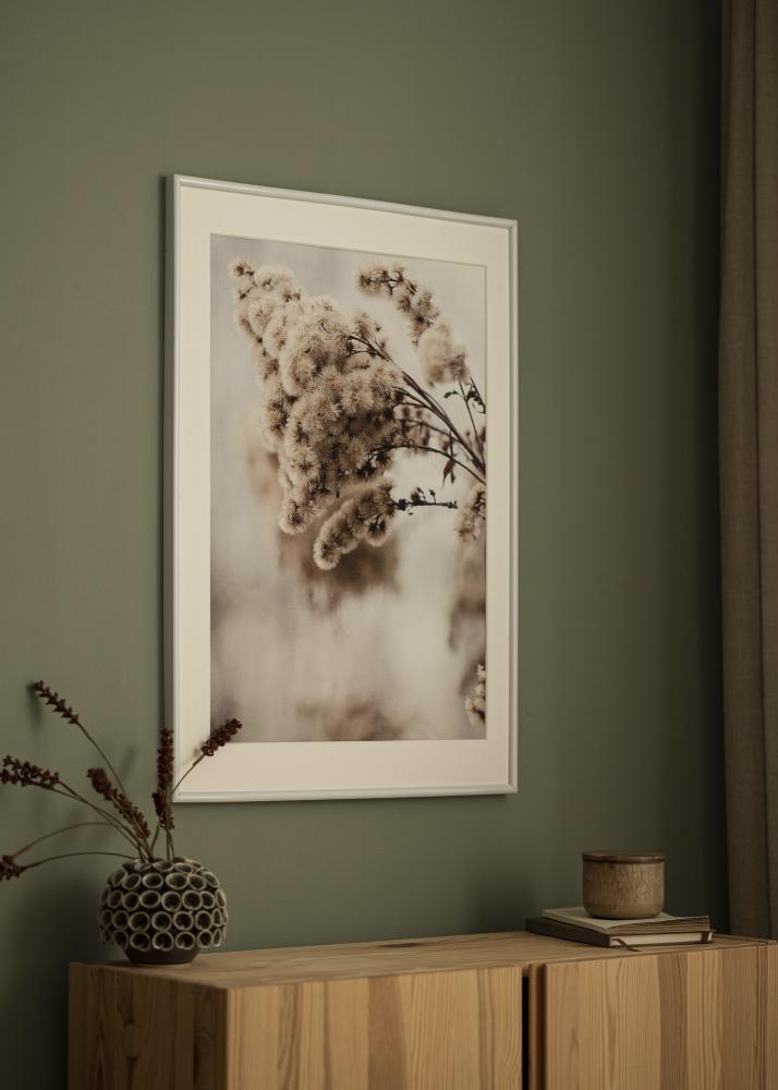 Moldura Victoria Branco 50x70 cm - Passe-partout Branco 33x56 cm